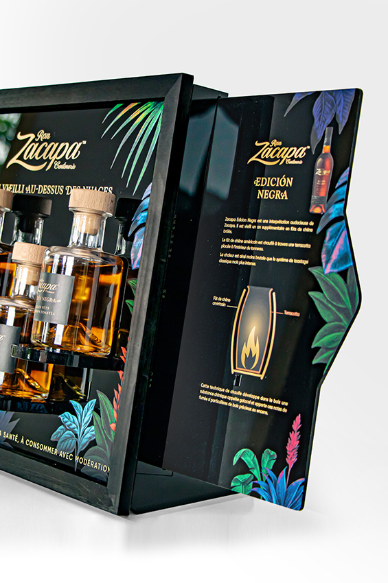 Point-of-purchase display design: Tasting experience Zacapa