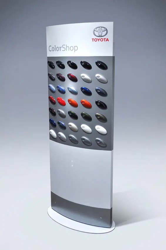 Point-of-purchase display design: Color selector display Toyota