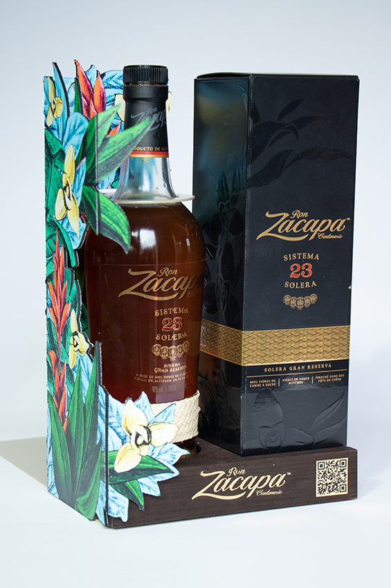 Point-of-purchase display design: On-shelf glorifier Zacapa 23 Rum