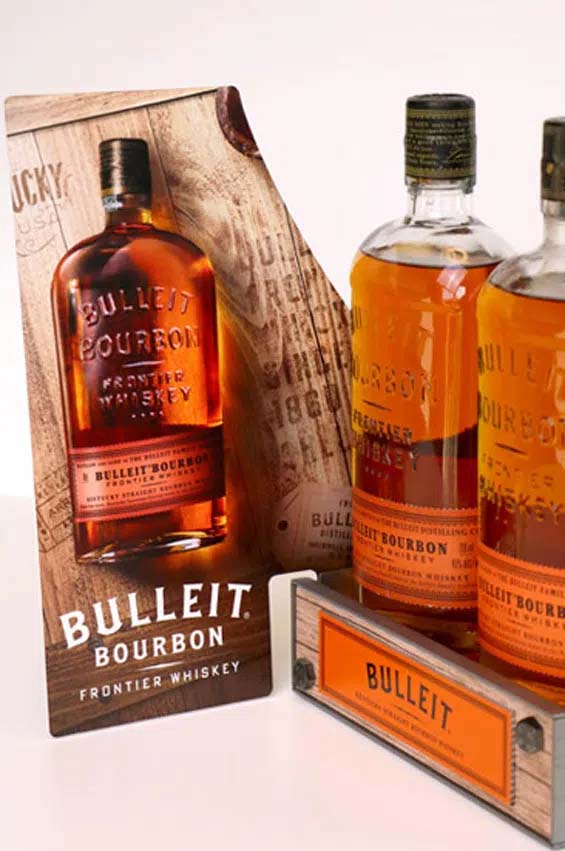Point-of-purchase display design: On-shelf display Bulleit