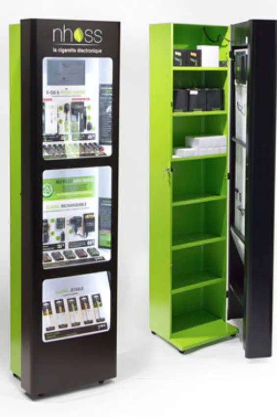Point-of-purchase display design: POS display case Nhoss