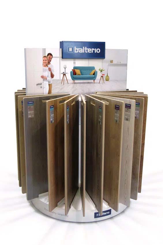 Point-of-purchase display design: POP material Balterio