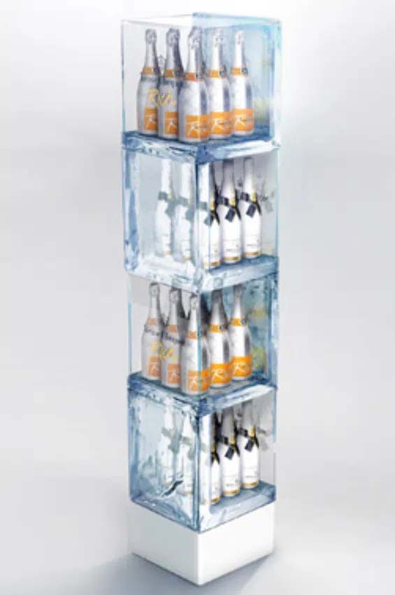 Point-of-purchase display design: POP material Möet Ice 