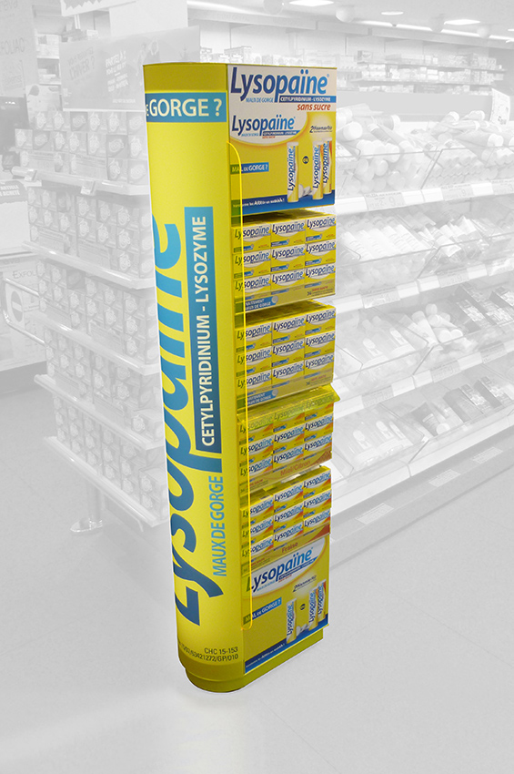 Point-of-purchase display design: POS floorstanding display Lysopaine