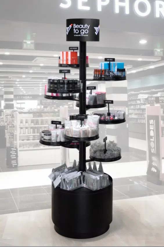 Point-of-purchase display design: POS floorstanding display Sephora
