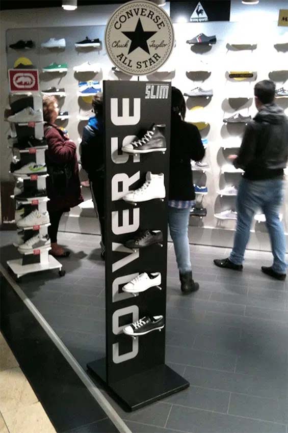Point-of-purchase display design: POP material Converse