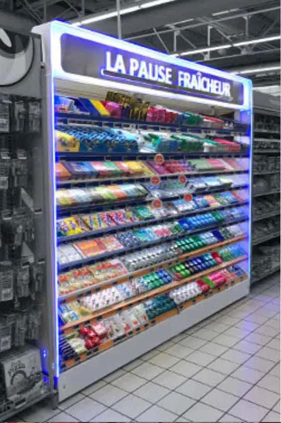Point-of-purchase display design: Retail shelving Mondelez