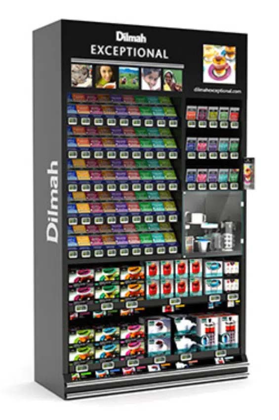 Point-of-purchase display design: Retail shelving Dilmah