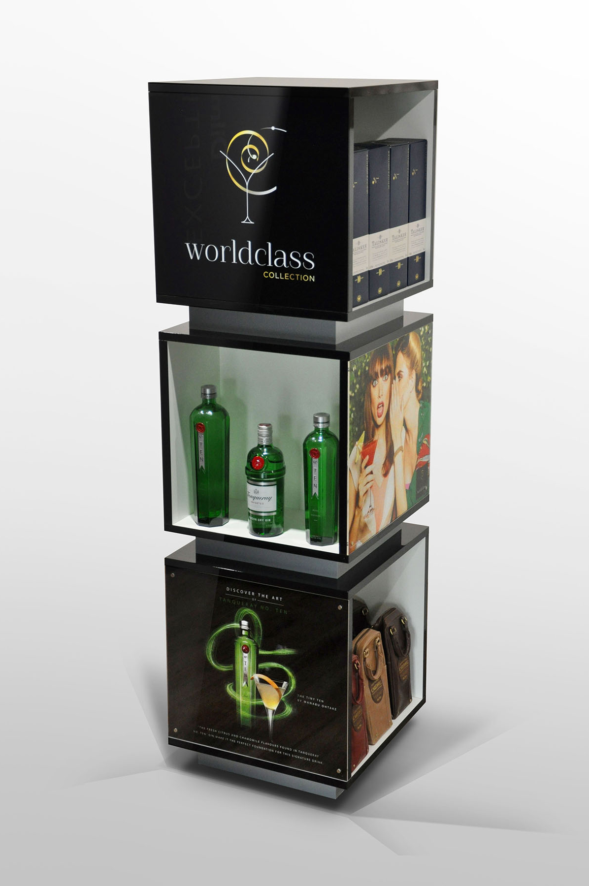 Point-of-purchase display design: Diageo's World Class Collection Set