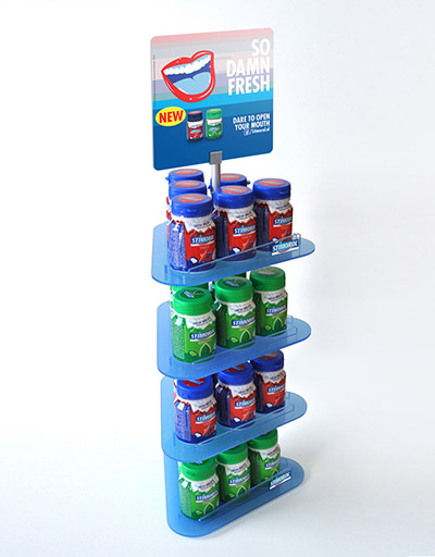 Acrylic box candy display dispenser for the retail food store