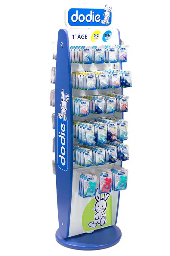 Blister pack floor-standing display units