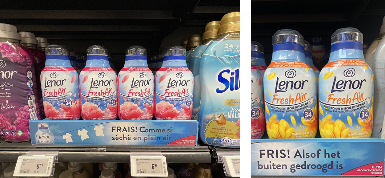 Retail Shelves, Where Size Matters — Shelf Tray Lenor AirFresh