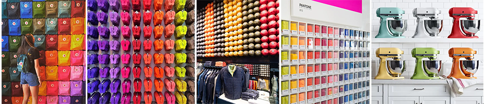In-store colourblocking line-up voor Fjallraven, Havaianas, JOTT, Pantone &  Kitchenaid
