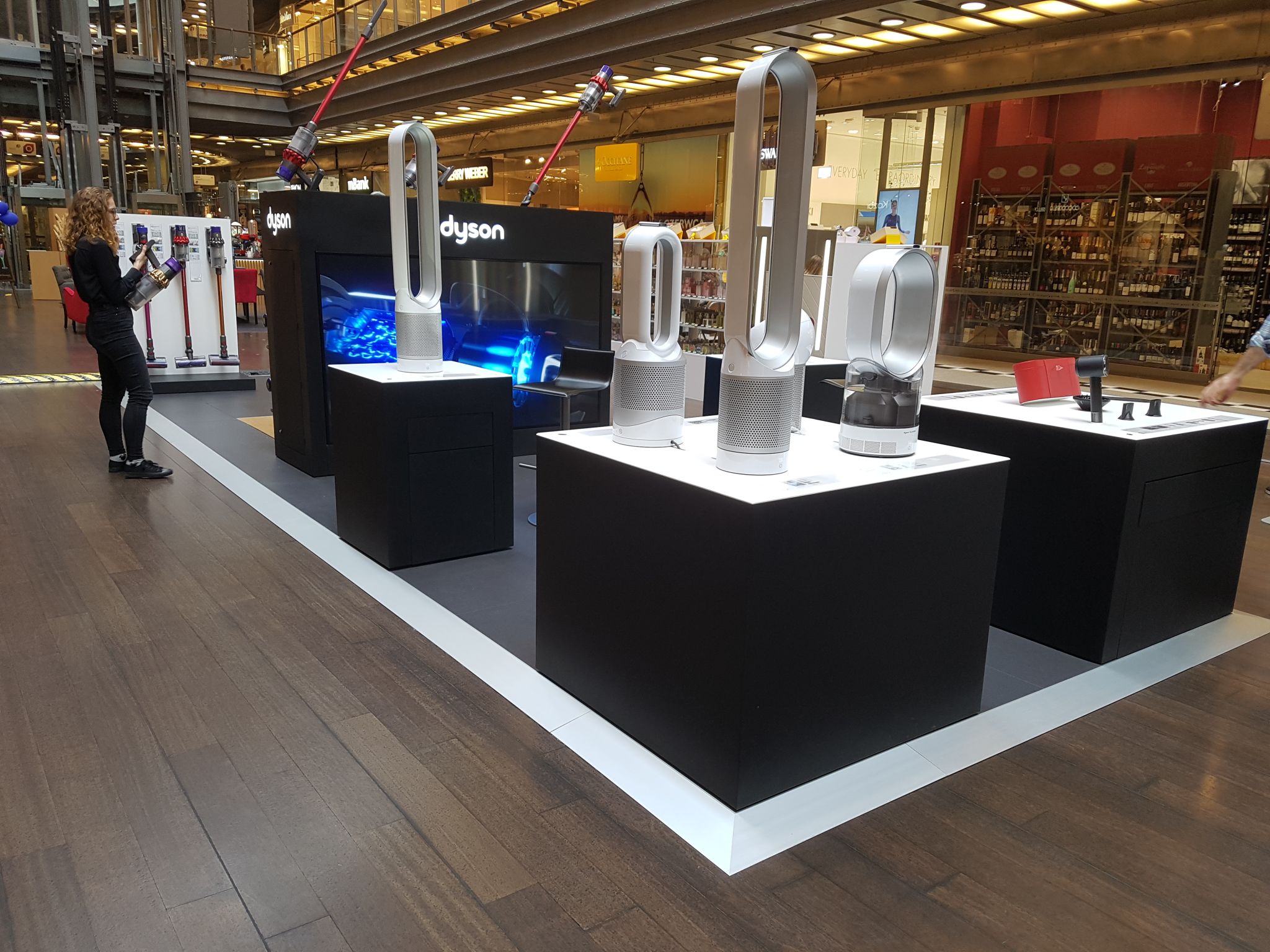 Promotions can build your brand in and
around a store. This is a nice example of try before you buy for Dyson.