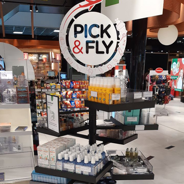 Pick & Fly eilanddisplay