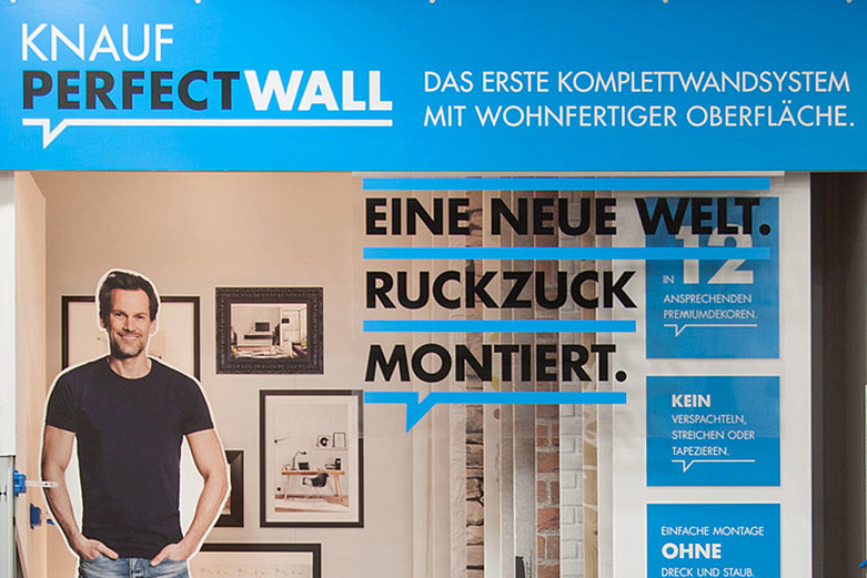 PLV shelf-on-shelf Knauf PerfectWall