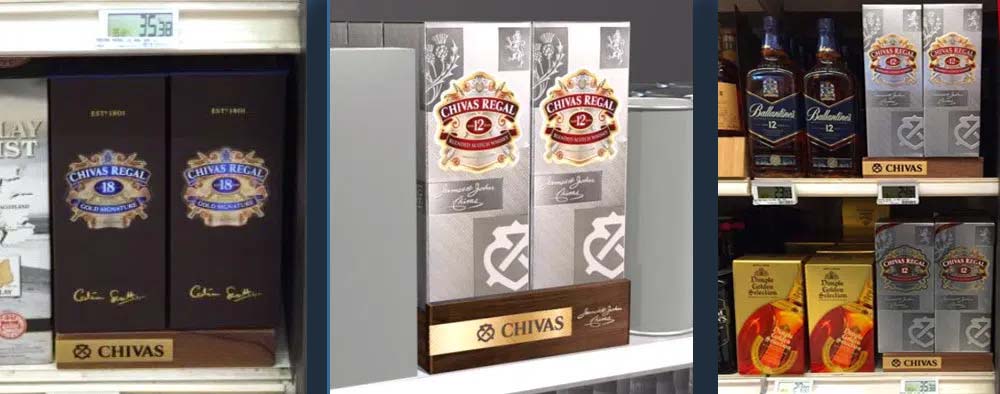 on-shelf tray Chivas