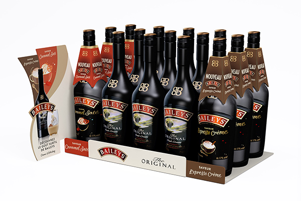 Schapdisplay met stopper voor Baileys