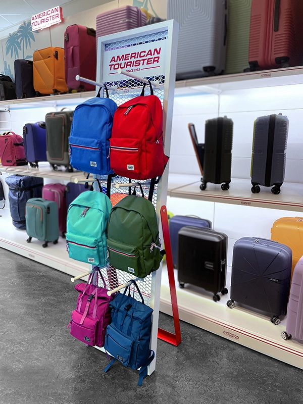 POS display design for backpacks — American Tourister Samsonite