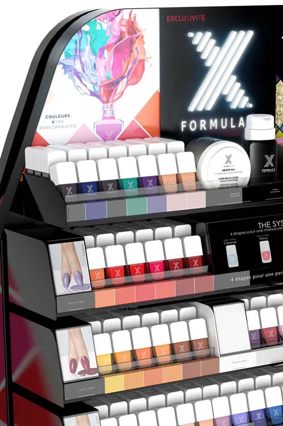 Retail endcap Sephora Formula X