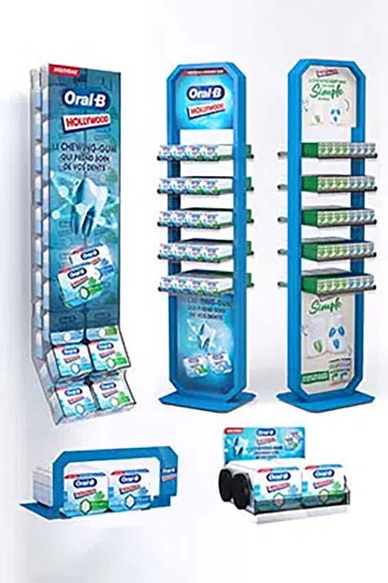 4 aanvullende POS-materialen Hollywood met Oral-B technologie