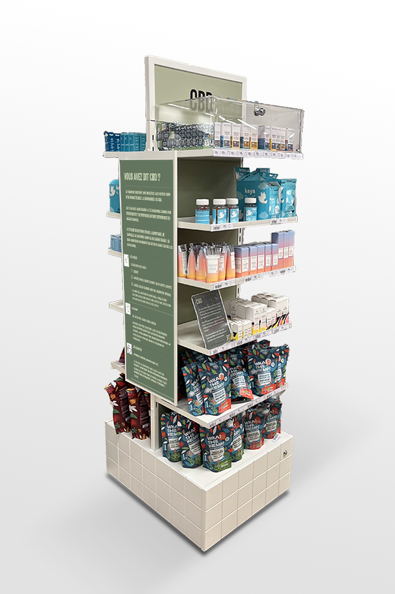 Display gondel CBD Monoprix