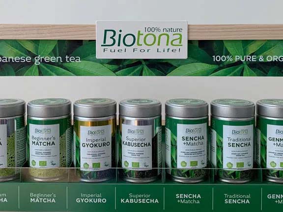 Schapdisplay materiaal voor Biotona Japanese green tea