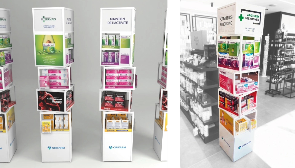 Wisseldisplay voor Orifarm Healthcare