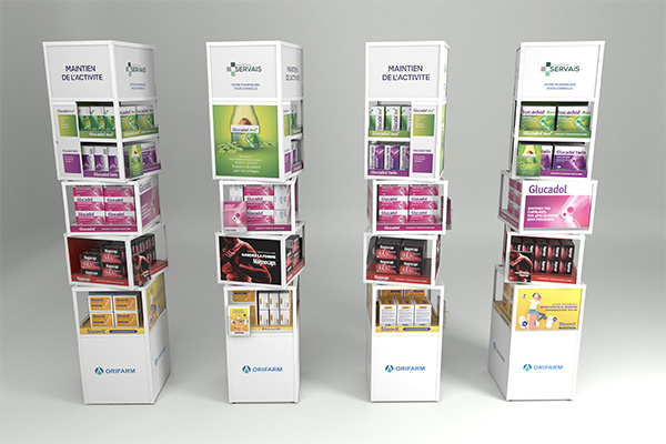 Wisseldisplay voor Orifarm Healthcar