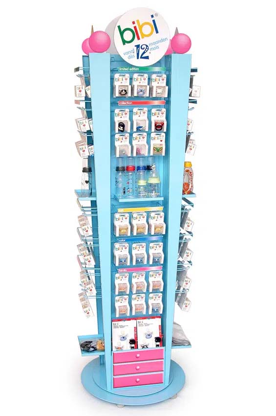 POS floorstanding display unit baby range