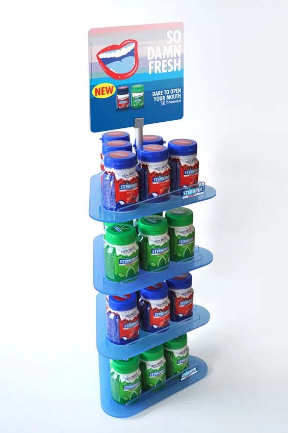 Point-of-purchase display design: POS Countertop display Stimorol