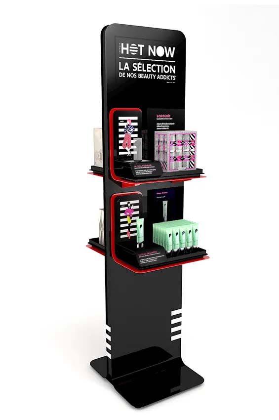 Point-of-purchase display design: POS floorstanding display Sephora