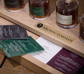 Degustatie display Brown-Forman Whisky