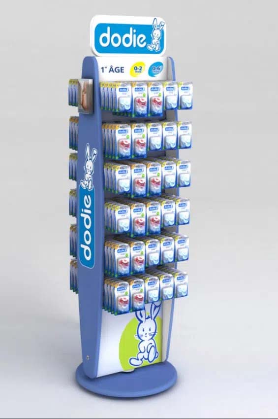 Point-of-purchase display design: POS floorstanding display Dodie