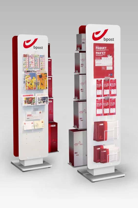 Point-of-purchase display design: POS floorstanding display bpost