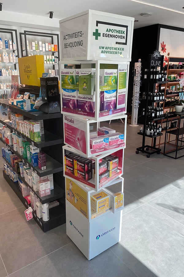 Switch floor stand for Orifarm pharmaceuticals