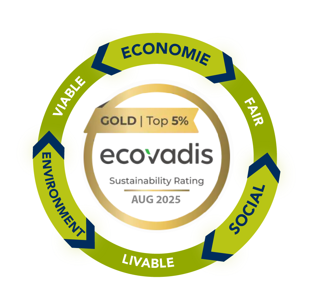EcoVadis is een internationaal beoordelingsplatform dat beoordeelt hoe duurzaam en verantwoord bedrijven werken.