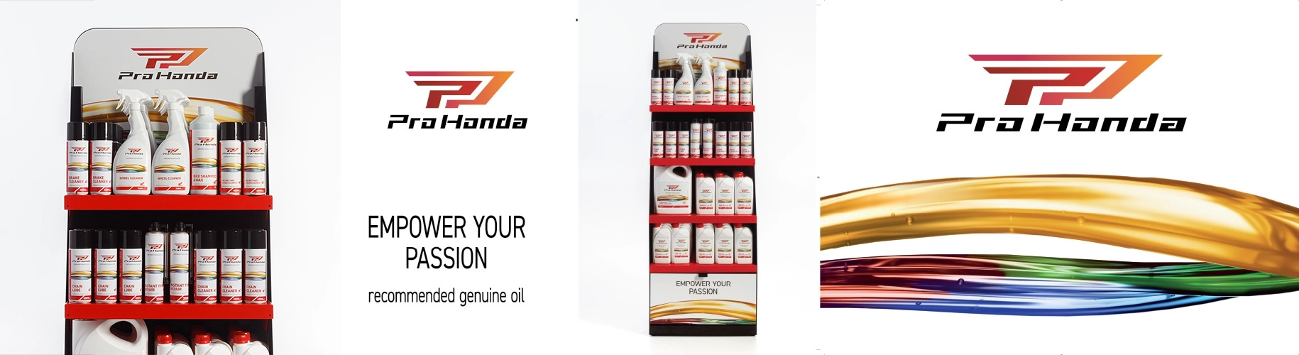 Vloerdisplay voor Pro Honda olie- en onderhoudsproducten