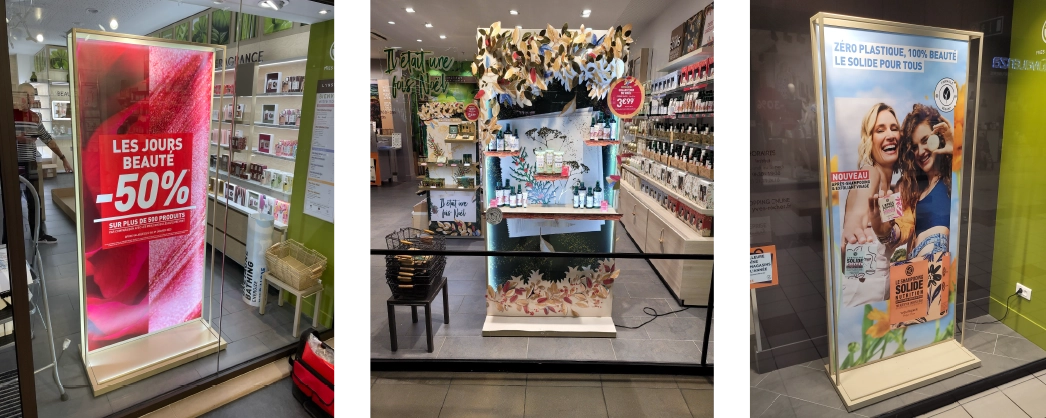 POS Etalage display LEDBOX voor posters en specale events — Yves Rocher